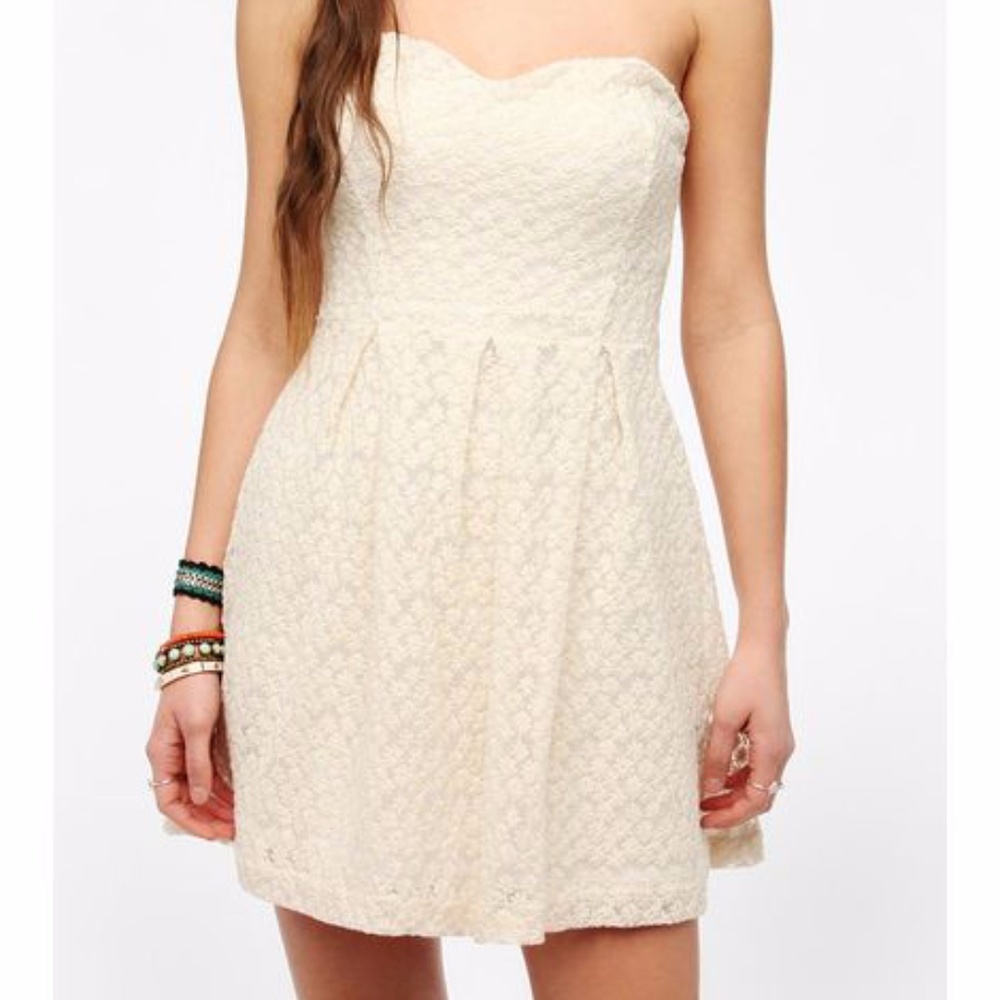 Urban Outfitters Cooperative white strapless dress